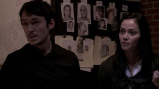 Left to right: Simon Quarterman plays Fr. Ben Rawlings and Fernanda Andrade plays Isabella Rossi in THE DEVIL INSIDE, from Insurge Pictures.